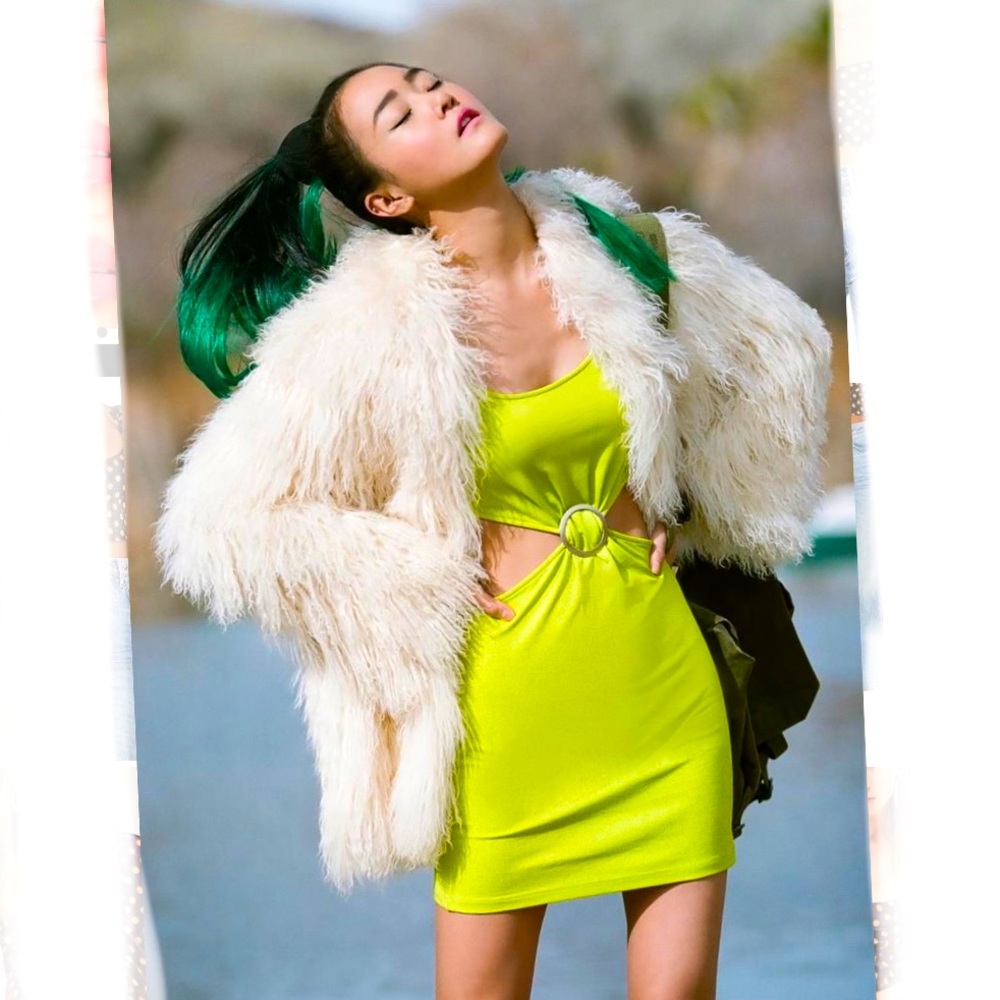 Nasty Gal x Minkpink Yellow dress XS NWT